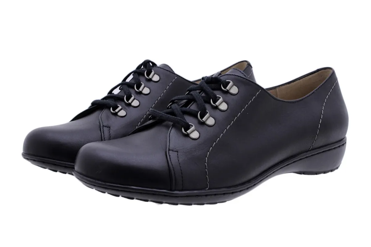 LACEUP SHOE BLACK LEATHER