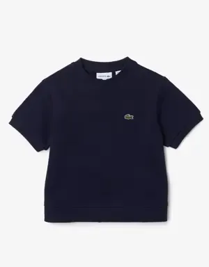 Lacoste Camiseta de niña Lacoste en felpa de algodón con parte trasera plisada