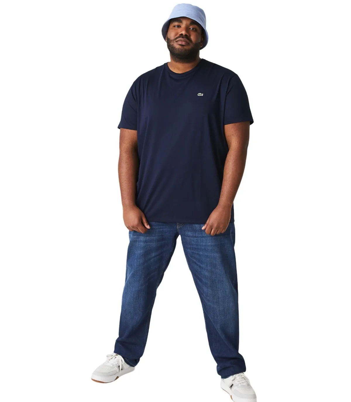 LACOSTE  CAMISETA PARA HOMBRE AZUL MARINO  TEESHIRT RAS DU COU MANC