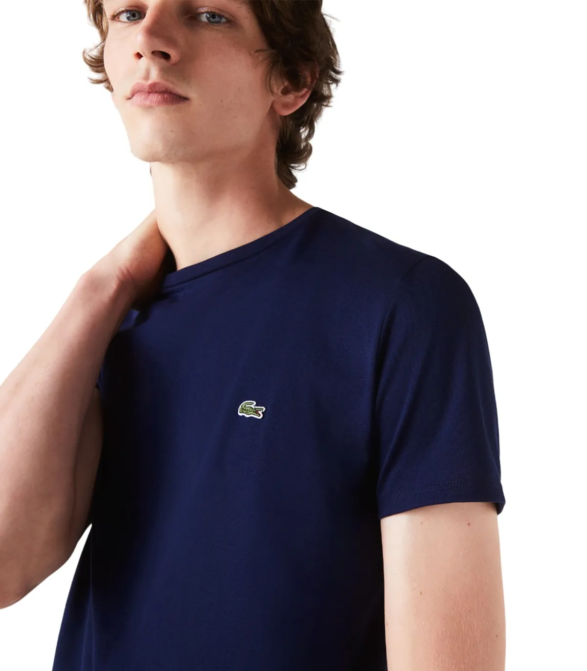 LACOSTE  CAMISETA PARA HOMBRE AZUL MARINO  TEESHIRT RAS DU COU MANC