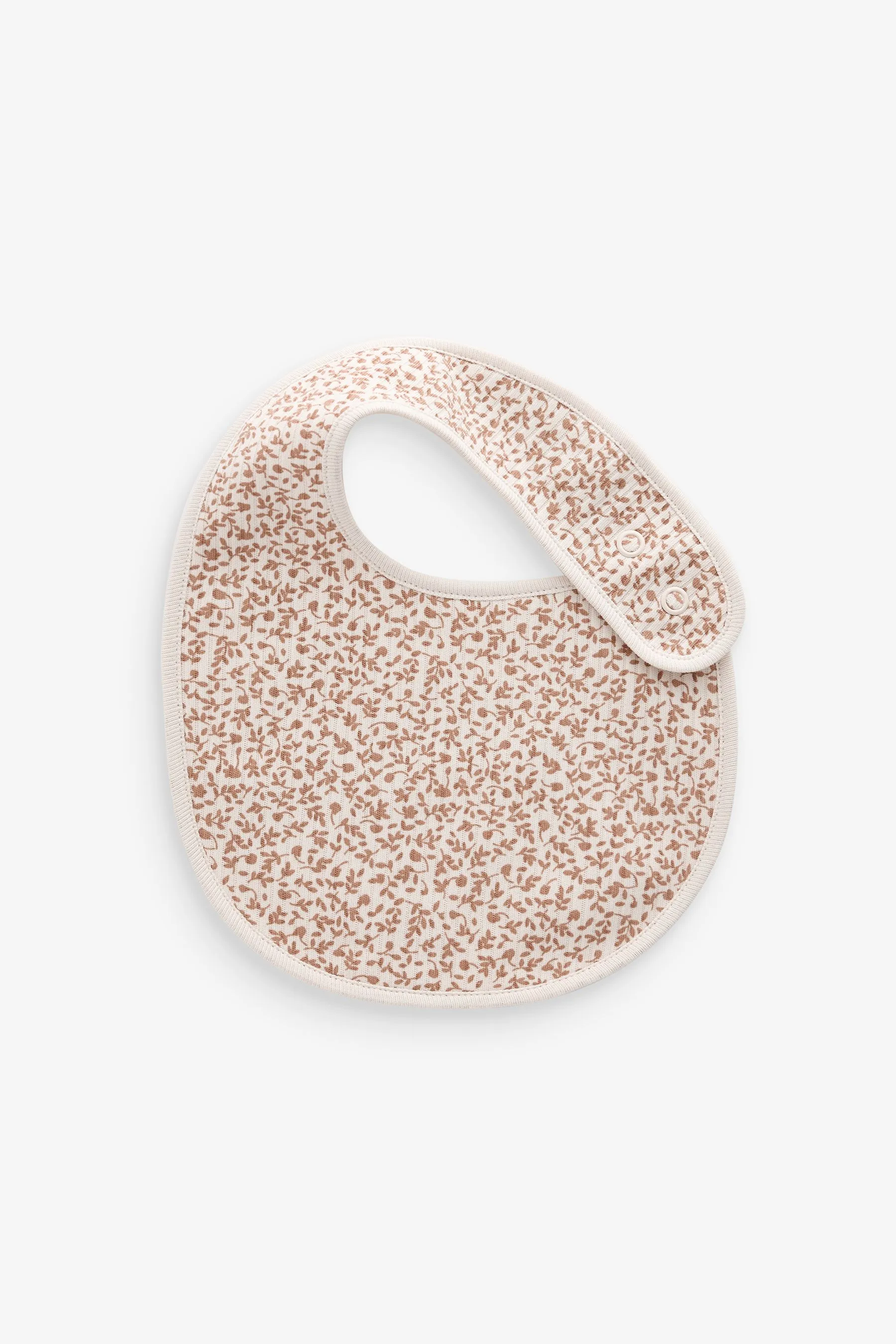 MARRóN CARAMELO  100% COTTON BABY BIBS 5 PACK