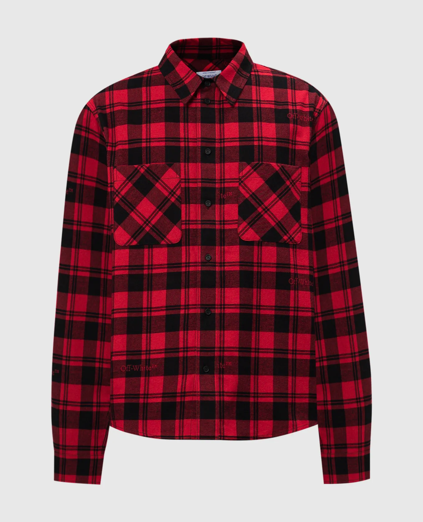 OFFWHITE RED CHECKED SHIRT