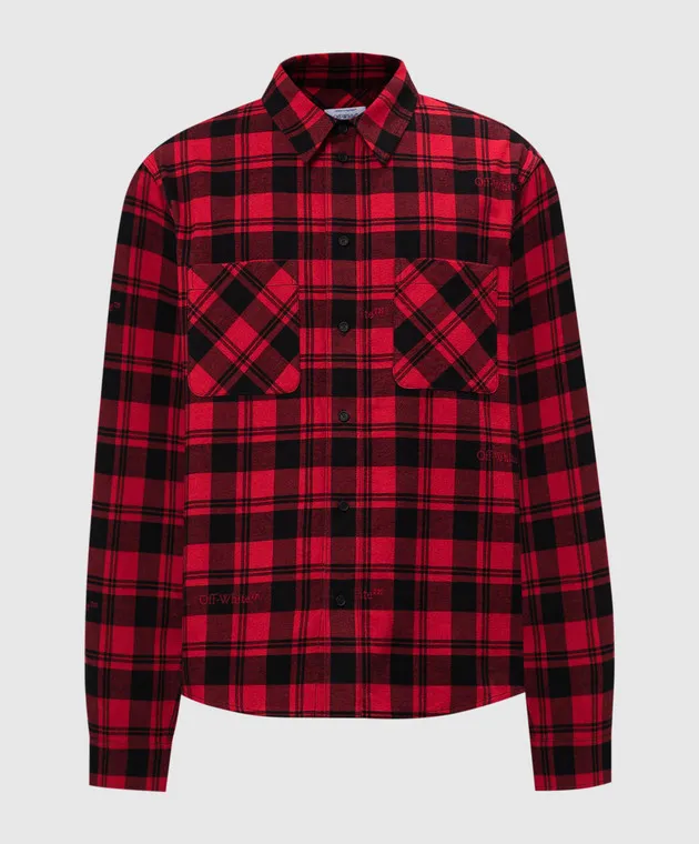 OFFWHITE RED CHECKED SHIRT