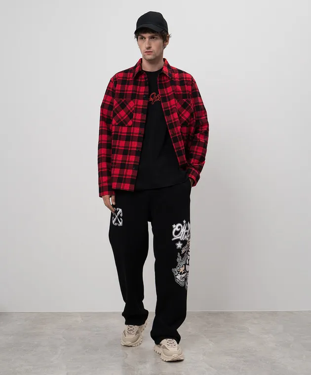 OFFWHITE RED CHECKED SHIRT