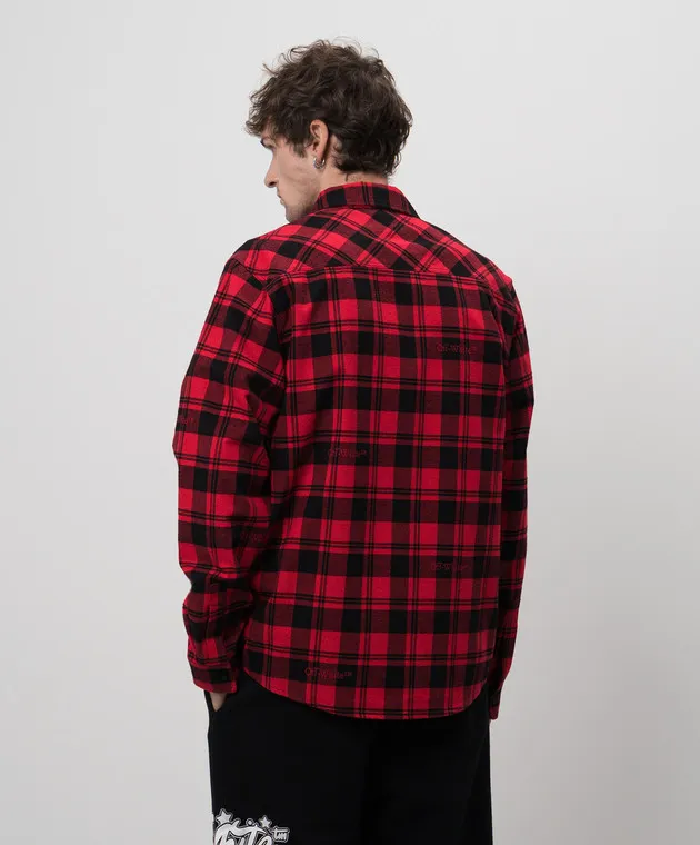 OFFWHITE RED CHECKED SHIRT