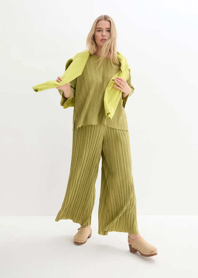 PANTALóN DE ALGODóN VERDE OLIVADORADO