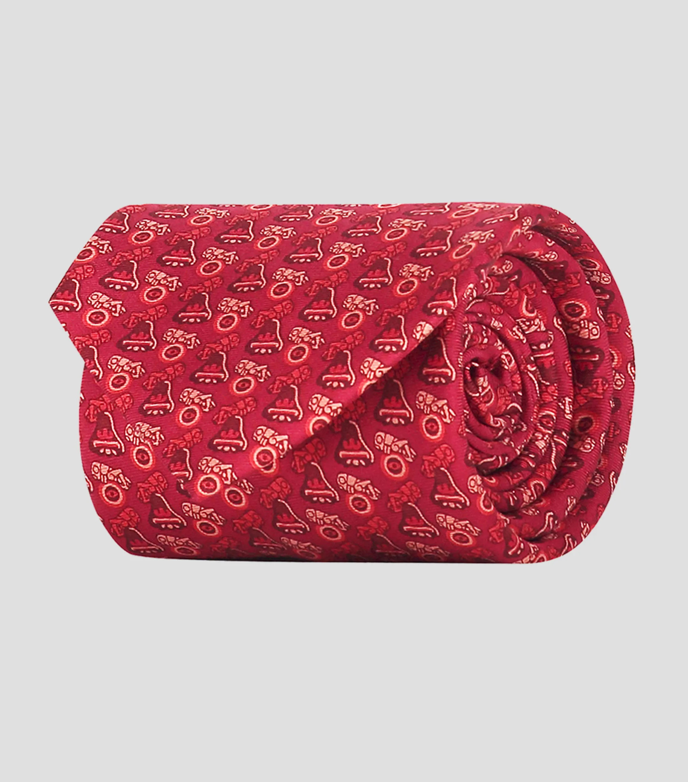 Pineda Covalin Corbata ancha de seda roja Chapultepec