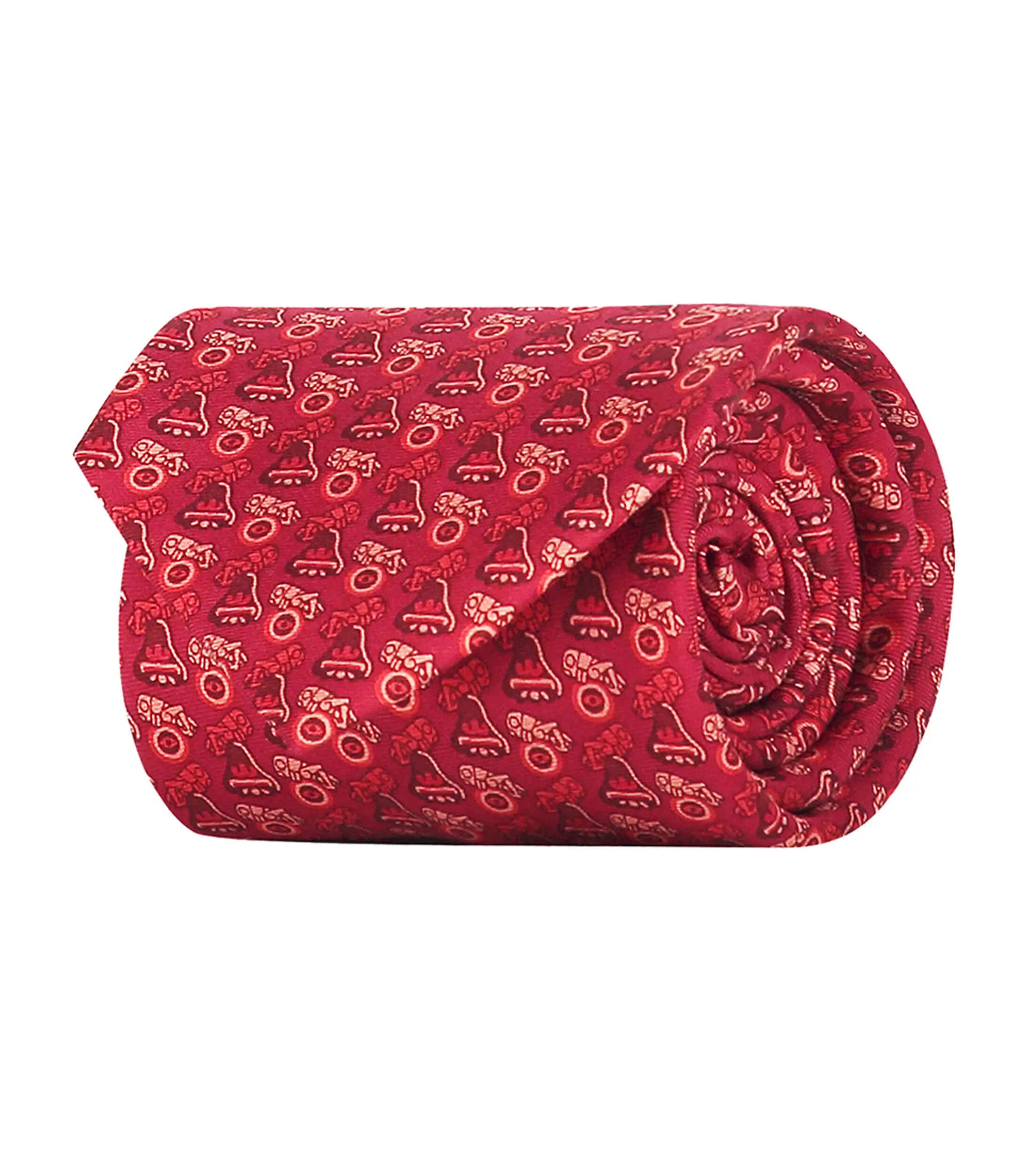 Pineda Covalin Corbata ancha de seda roja Chapultepec