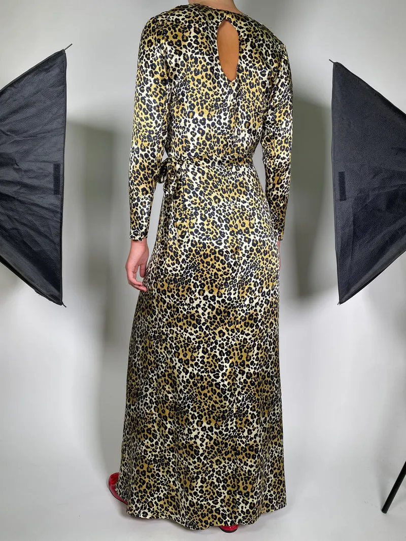 QÜINA Vestido Seda Animal Print