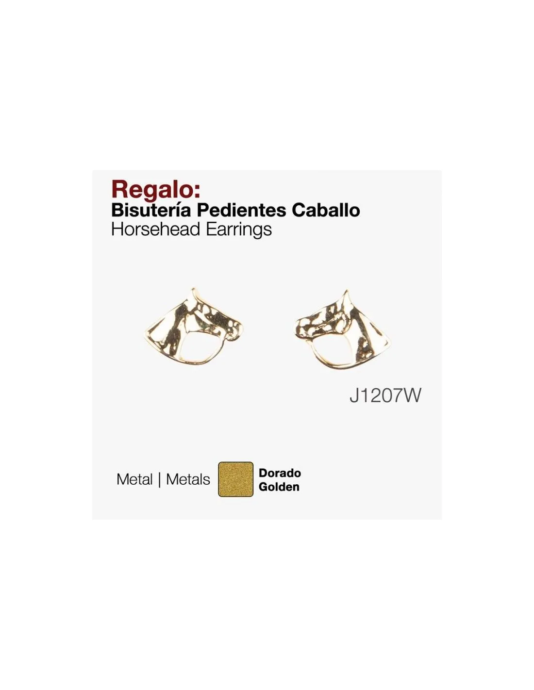 REGALO BISUTERíA PENDIENTES CABALLO J1207W