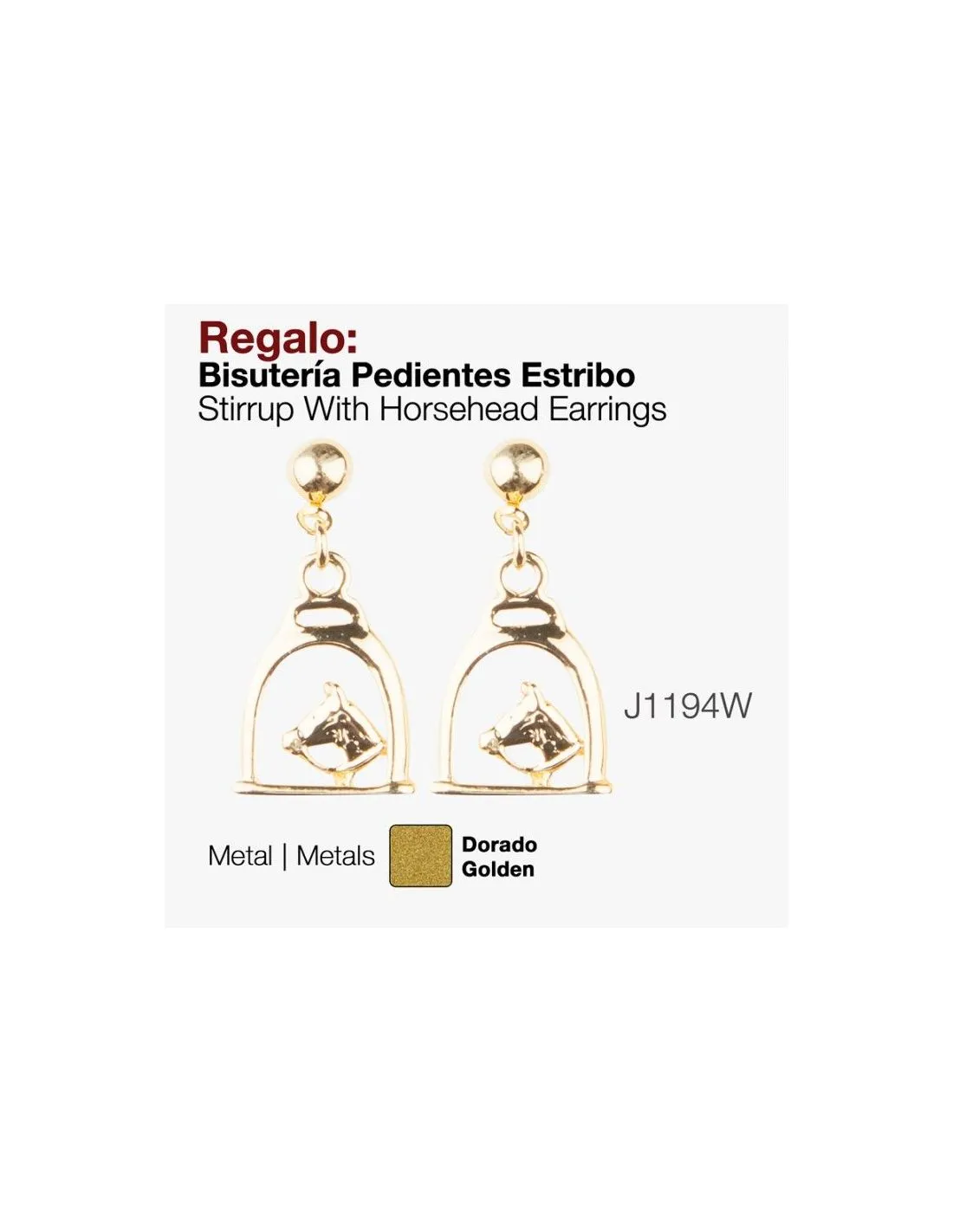 REGALO BISUTERíA PENDIENTES ESTRIBO J1194W