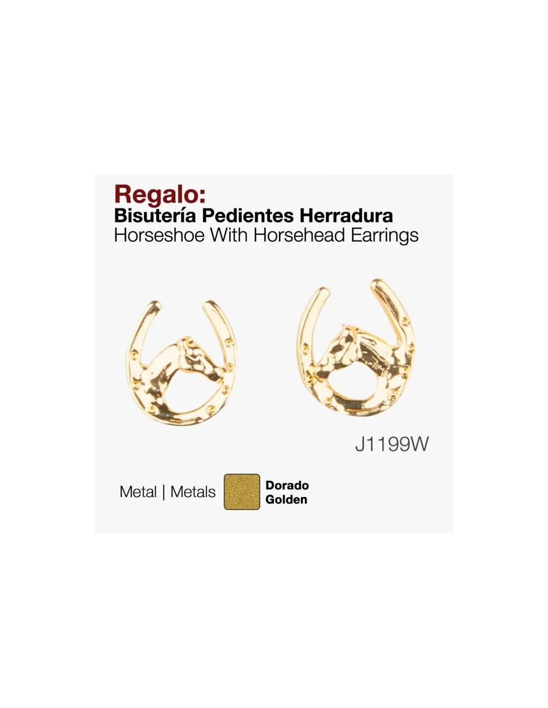 REGALO BISUTERíA PENDIENTES HERRADURA J1199W