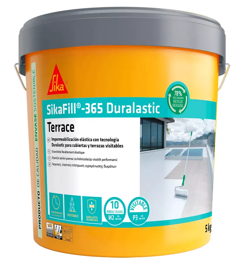 Revestimiento Elastico para Impermeabilizacion SikaFill 365 Terrace