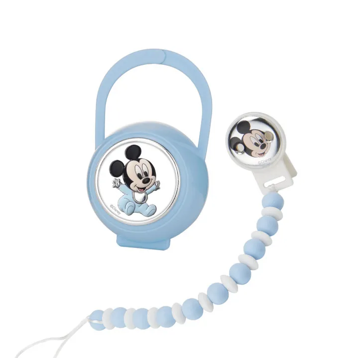 SET PINZA+PORTA CHUPETES BABY MICKEY D647C