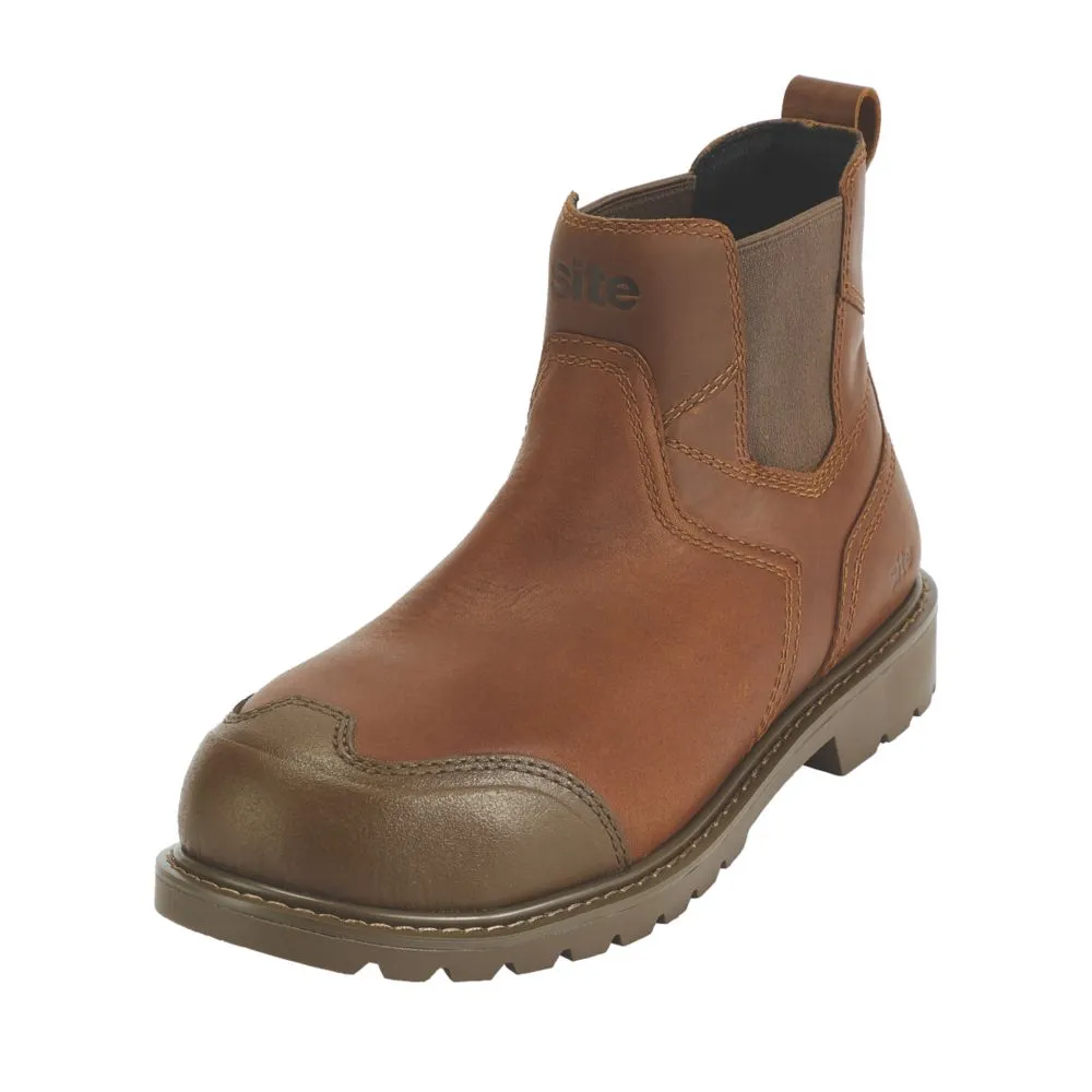 Site Hallissey, botas de seguridad de media caña, marrón, talla 43