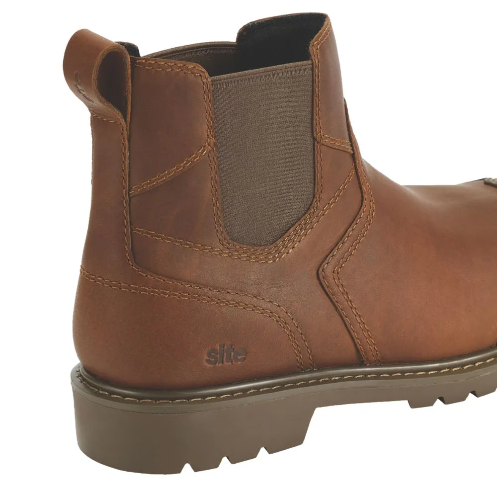 Site Hallissey, botas de seguridad de media caña, marrón, talla 43