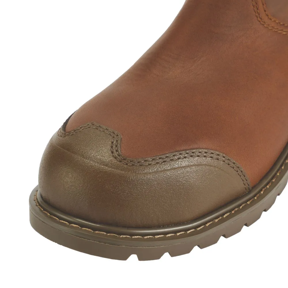 Site Hallissey, botas de seguridad de media caña, marrón, talla 43