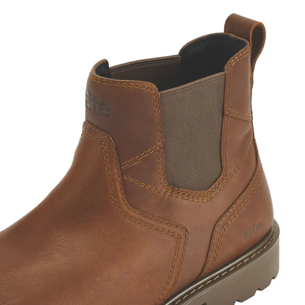 Site Hallissey, botas de seguridad de media caña, marrón, talla 43