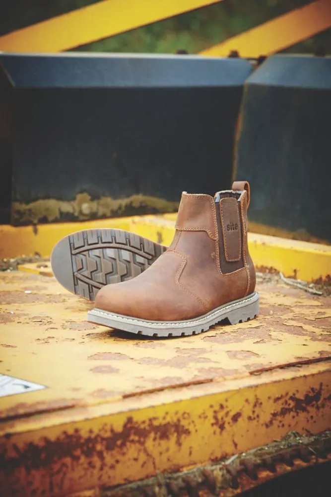 Site Mudguard, botas de seguridad de media caña, marrón, talla 47