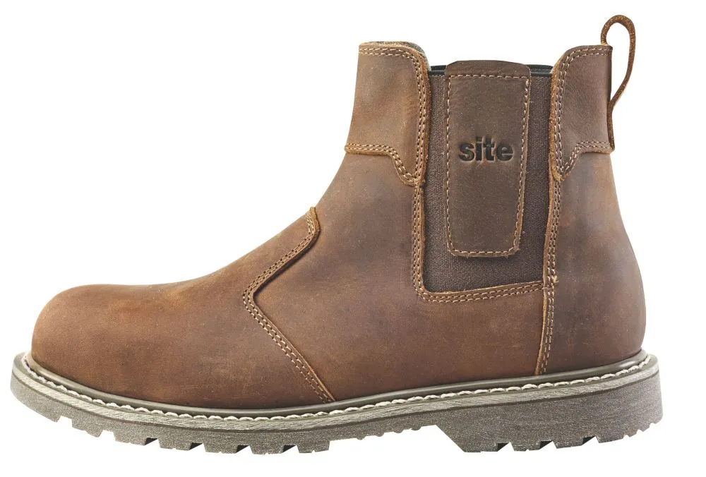 Site Mudguard, botas de seguridad de media caña, marrón, talla 47