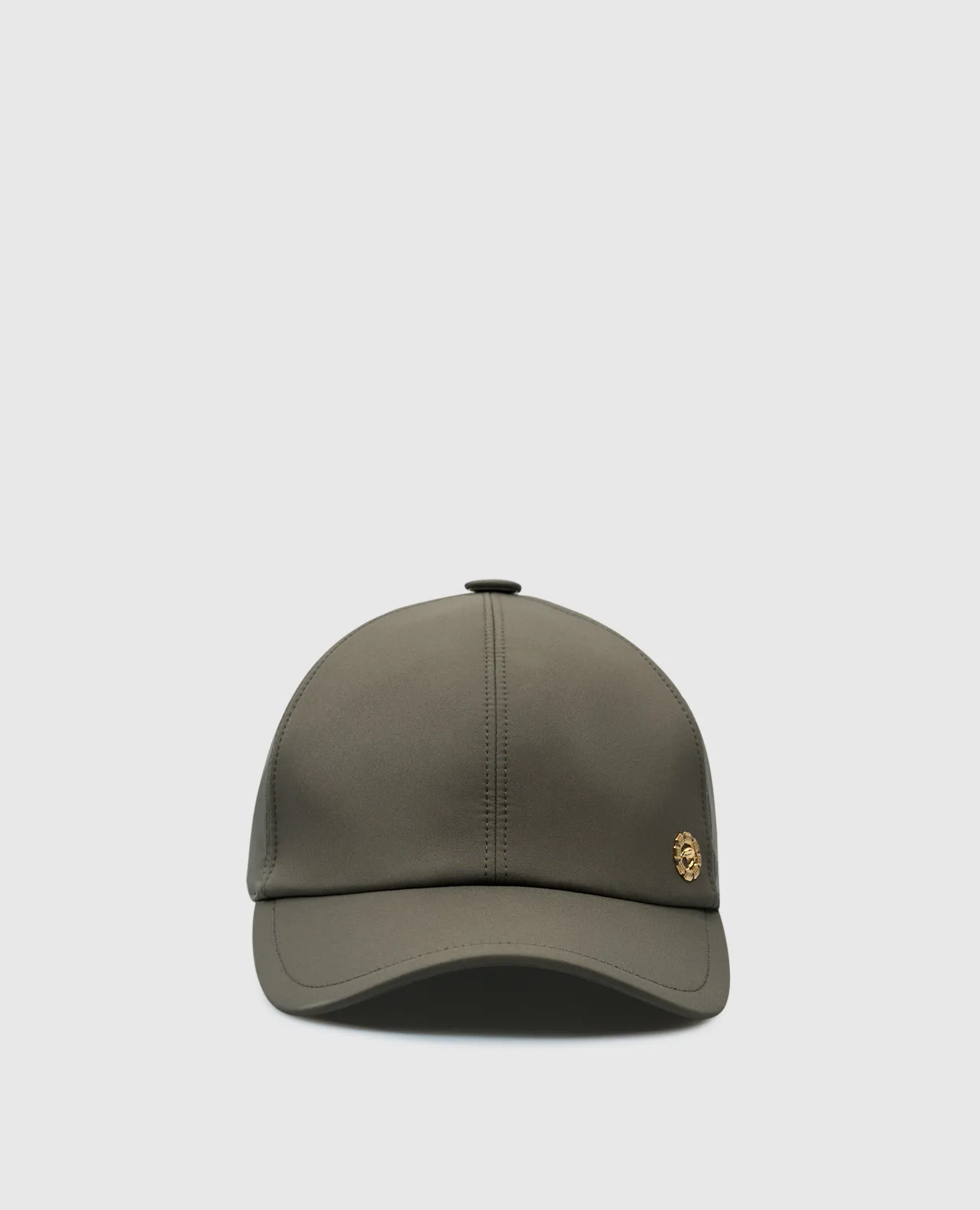 Stefano Ricci Khaki cap with metallic branding logo