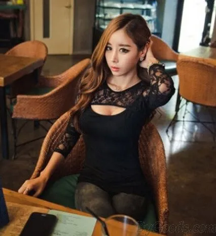 Stitching Lace Sexy Nightclub Shirt