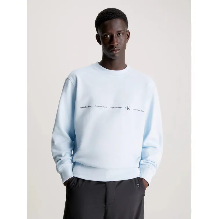 SUDADERA HOMBRE  CK LOGO REPEAT CREW NECK