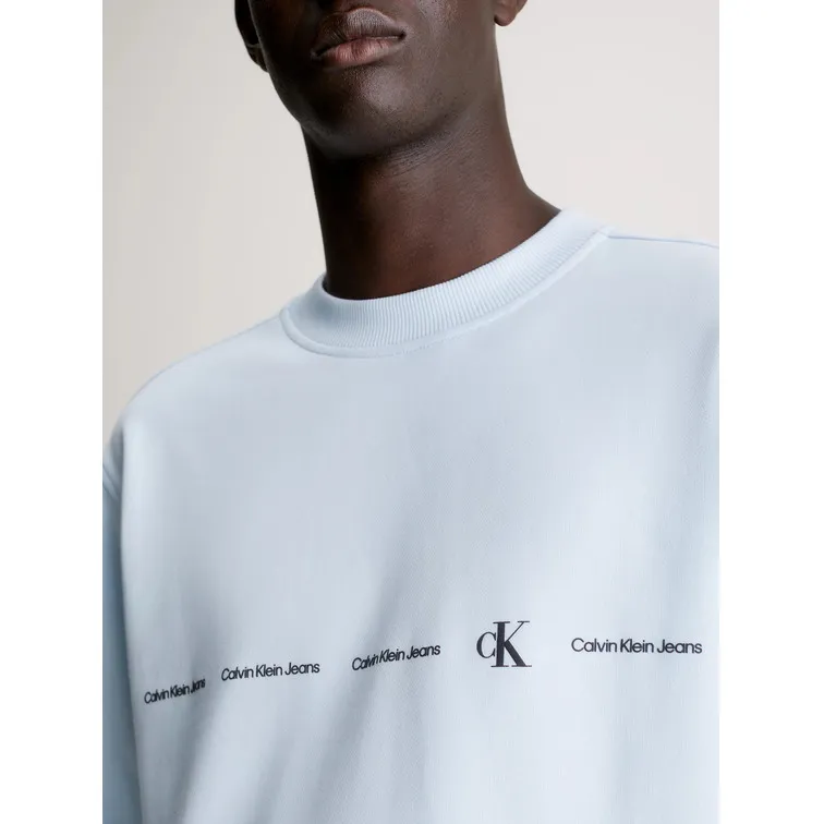 SUDADERA HOMBRE  CK LOGO REPEAT CREW NECK