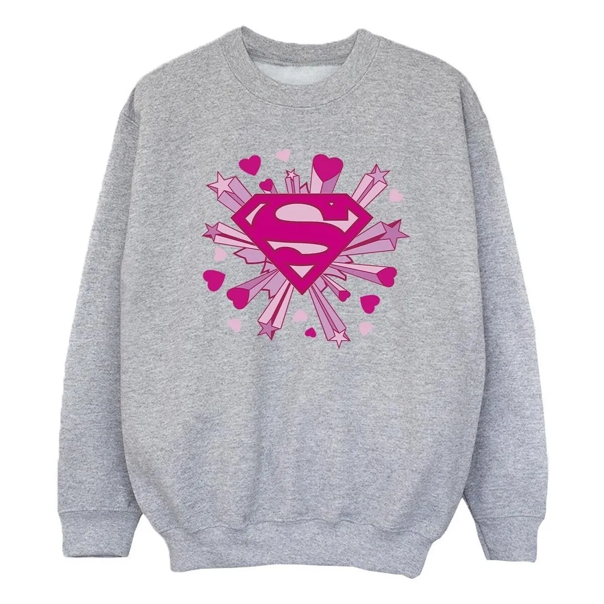 Superman Pink Hearts And Stars Logo
