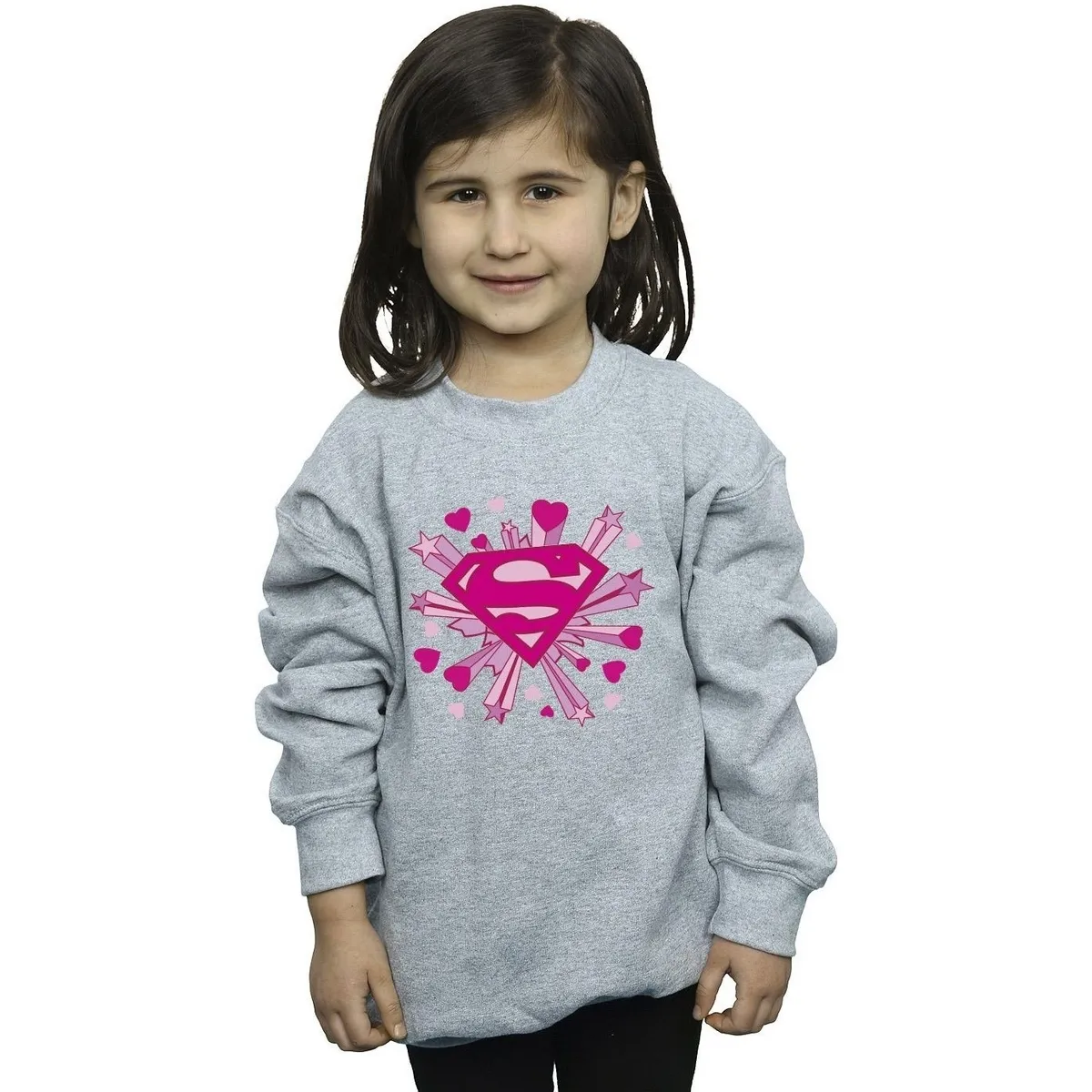 Superman Pink Hearts And Stars Logo