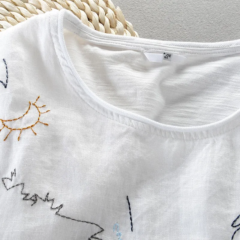 TSHIRT DE LINO MANGA CORTA PARA HOMBRE