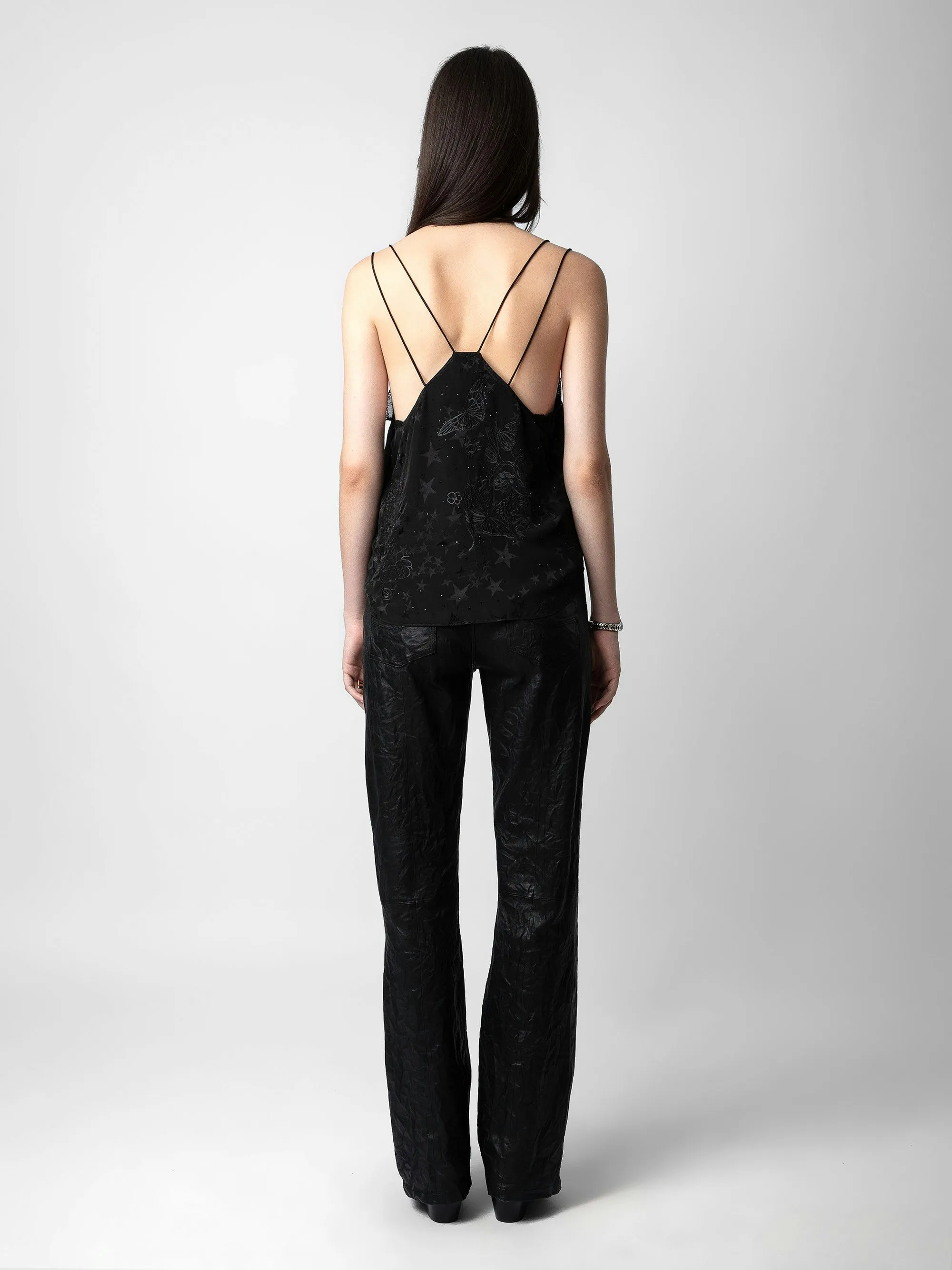 Top Lencero con Strass de Seda Capela