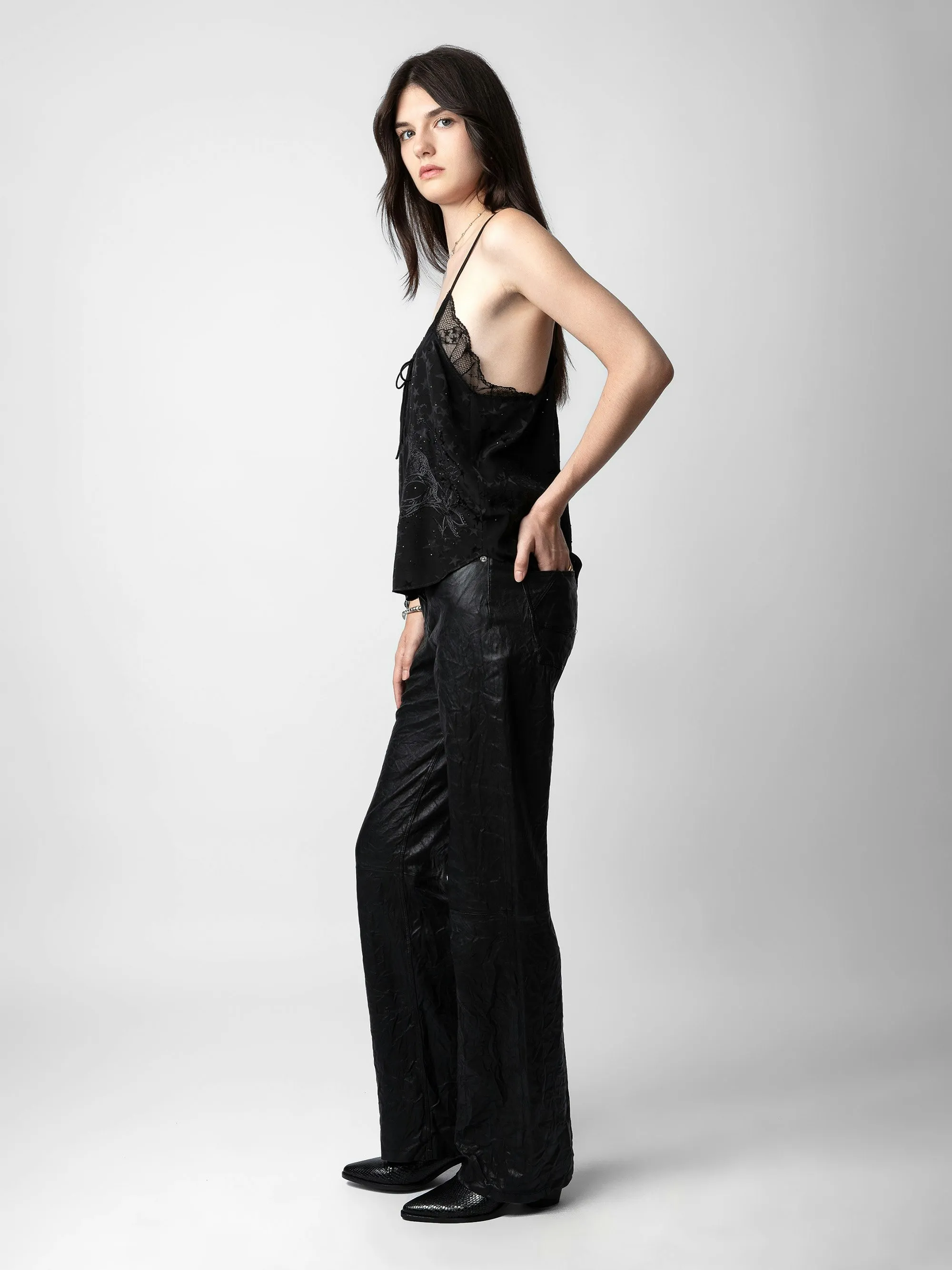 Top Lencero con Strass de Seda Capela