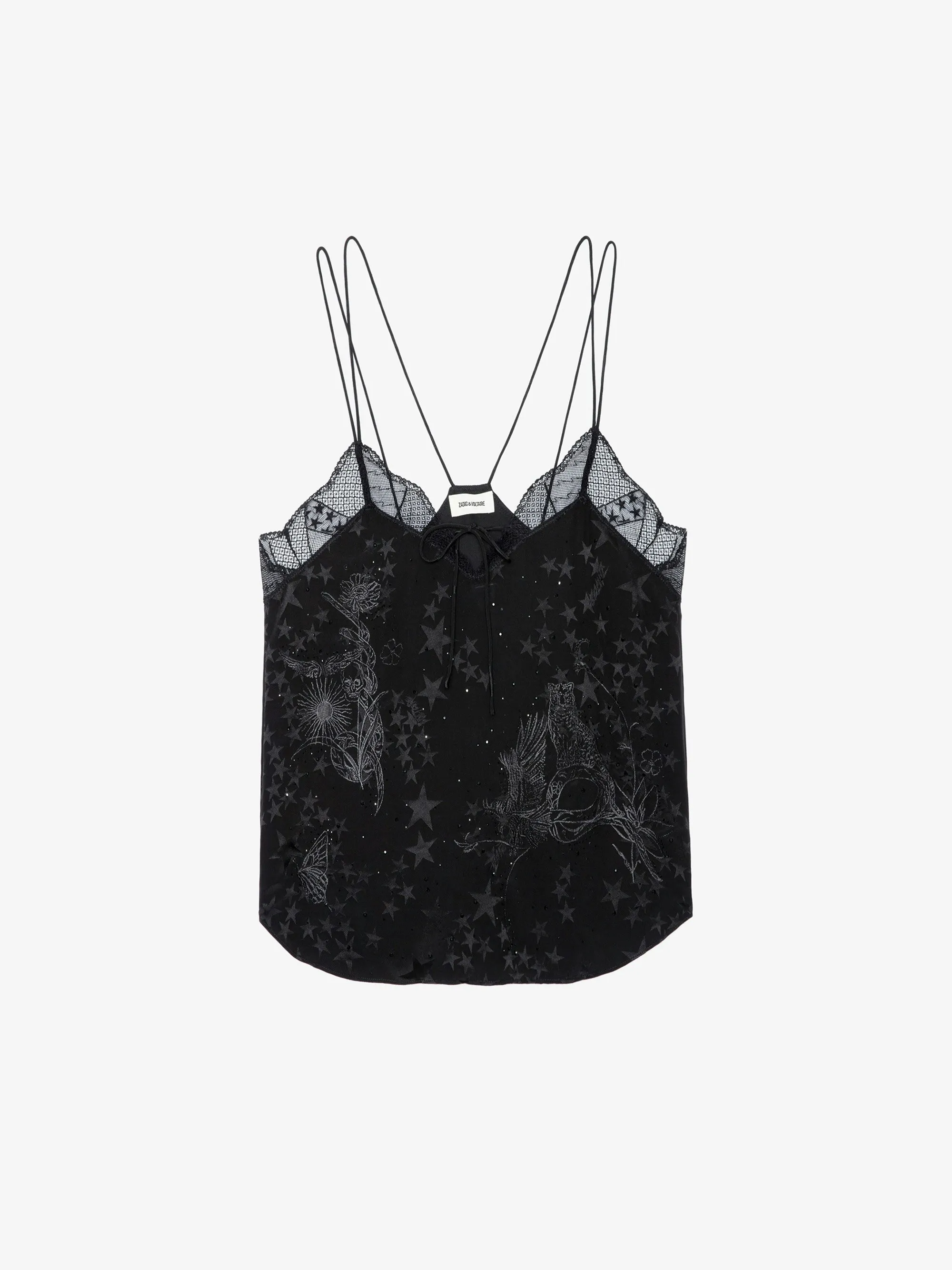 Top Lencero con Strass de Seda Capela
