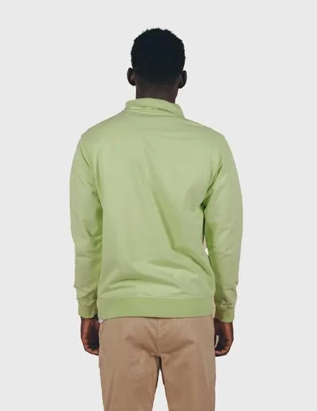 Trendsplant Sauce Wuarter Zip Sweater Sudadera verde hombre