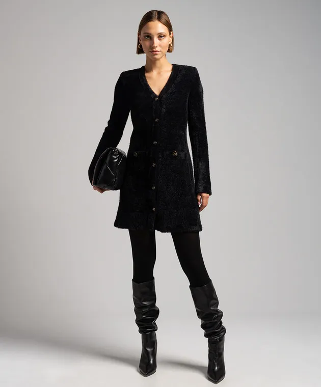 Twinset Black shirt dress with logo