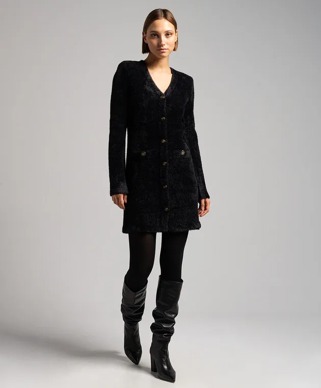 Twinset Black shirt dress with logo