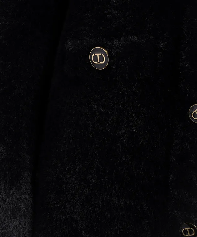 Twinset Black shirt dress with logo