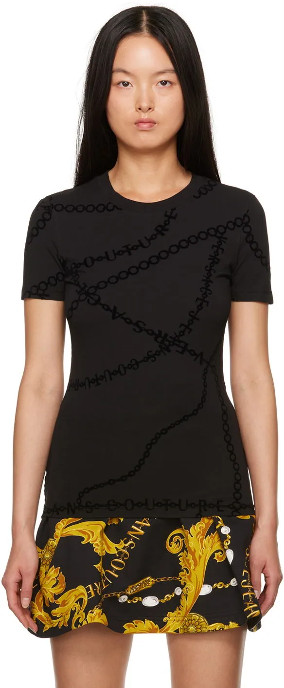 Versace Couture Black Flocked