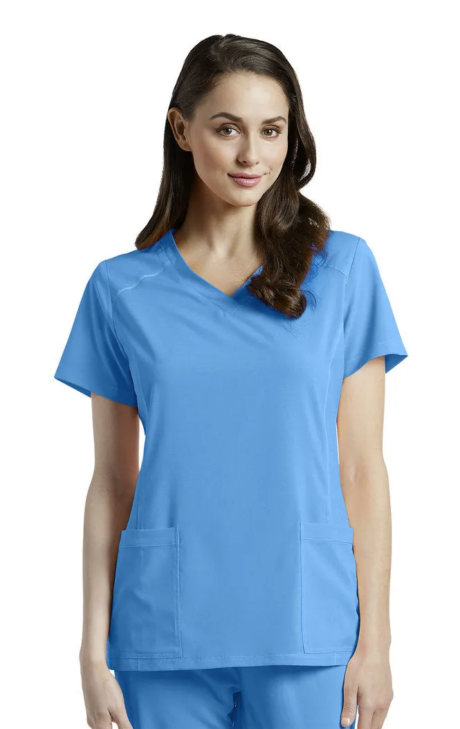 WHITE CROSS FIT VNECK TOP785 PALACE BLUE
