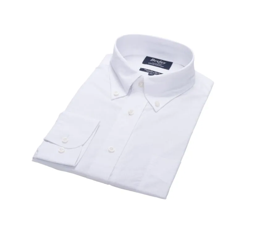 WHITE LONG SLEEVE COTTON LINEN SHIRT  COLTEN