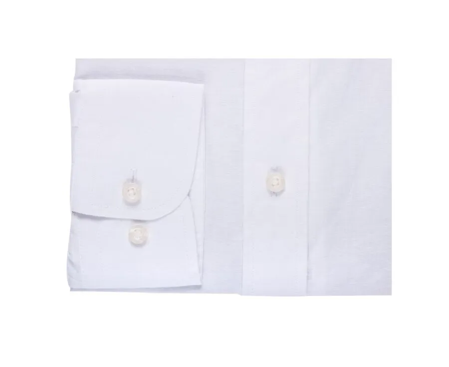 WHITE LONG SLEEVE COTTON LINEN SHIRT  COLTEN