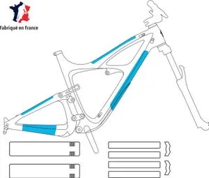 YTWO KIT DE PROTECCIóN DEL CUADRO YTWO COATUP VBR300 EBIKE 8 PIEZAS  TRANSPARENTE / BRILLANTE