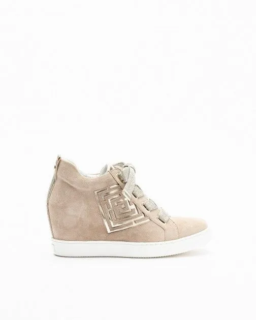 zapatillas de cuña PROF 9950 gris pardo
