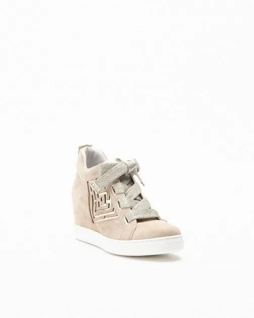 zapatillas de cuña PROF 9950 gris pardo