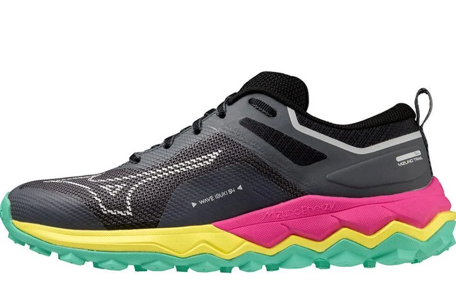 Zapatillas Mizuno Wave Ibuki 4 Mujer Negro/Amarillo/Rosa