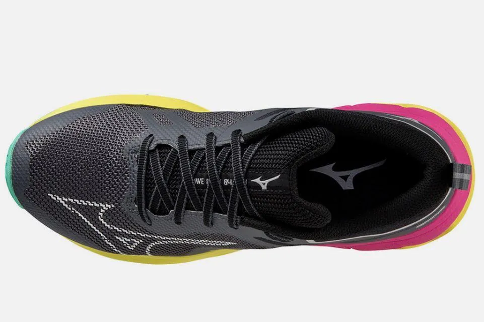 Zapatillas Mizuno Wave Ibuki 4 Mujer Negro/Amarillo/Rosa